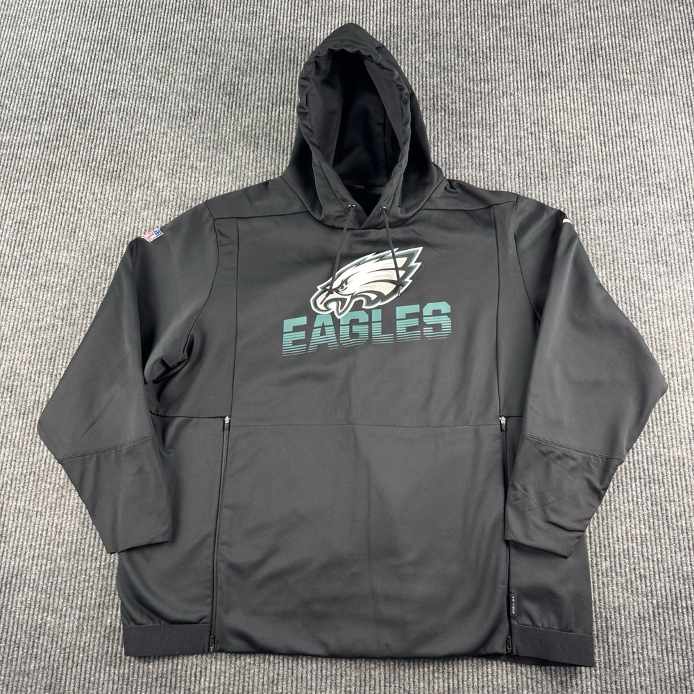 Nike Philadelphia Eagles Hoodie Men Size 3XL Green Dri-Fit On Field NFL Warm Up